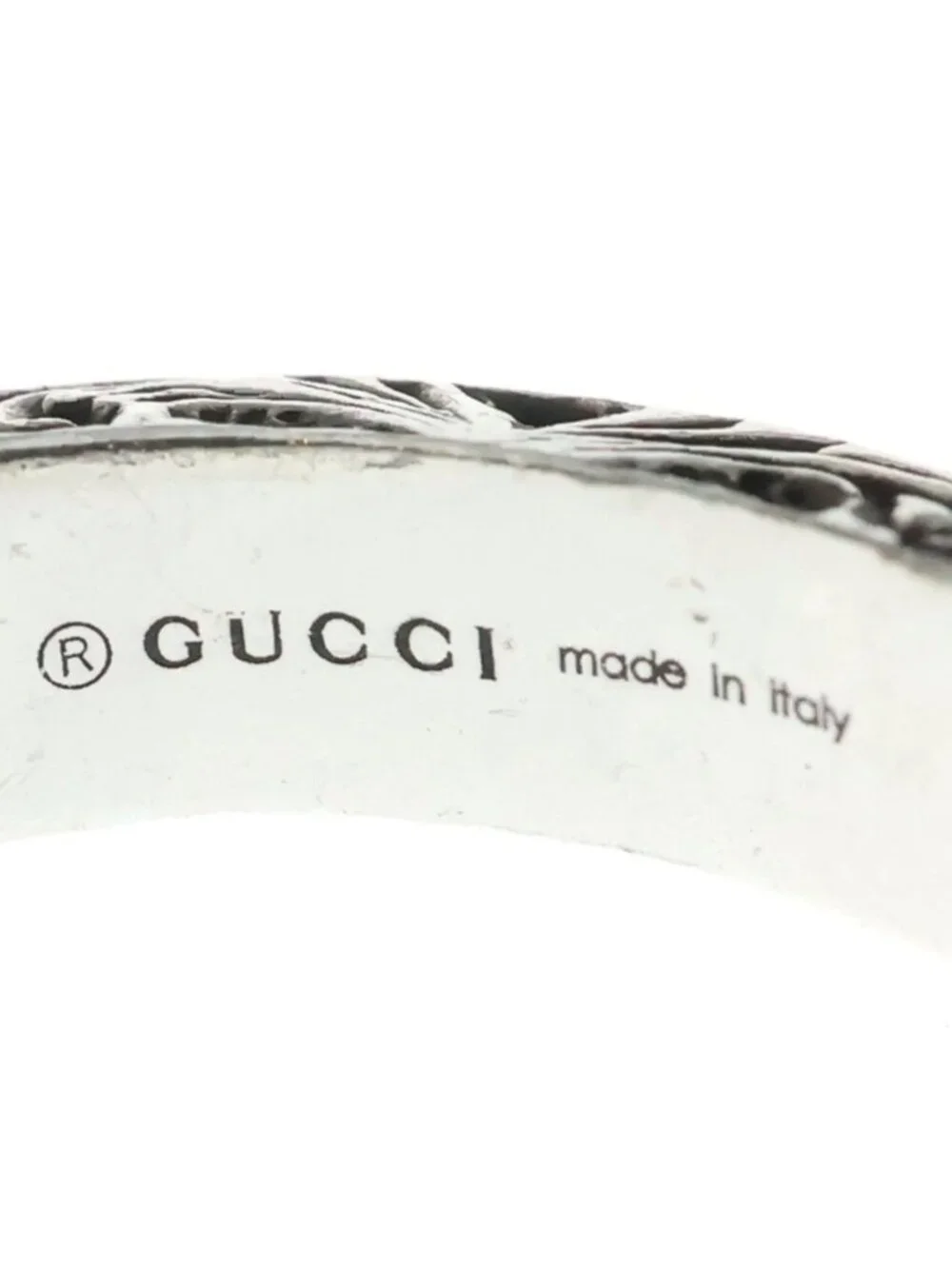 Gucci Arabesque Double G Signature Ring Silver